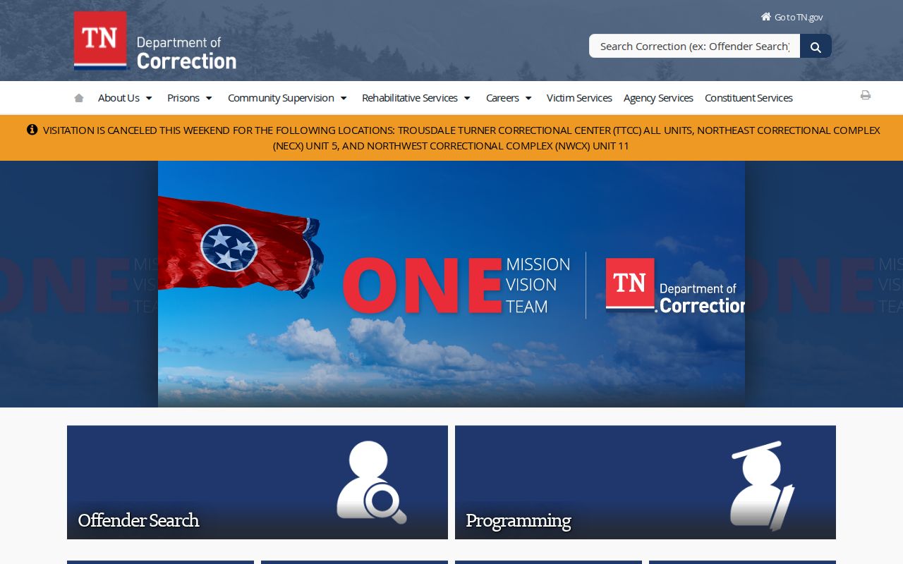 Tennessee correction agency for Benton County arrest history follow-up