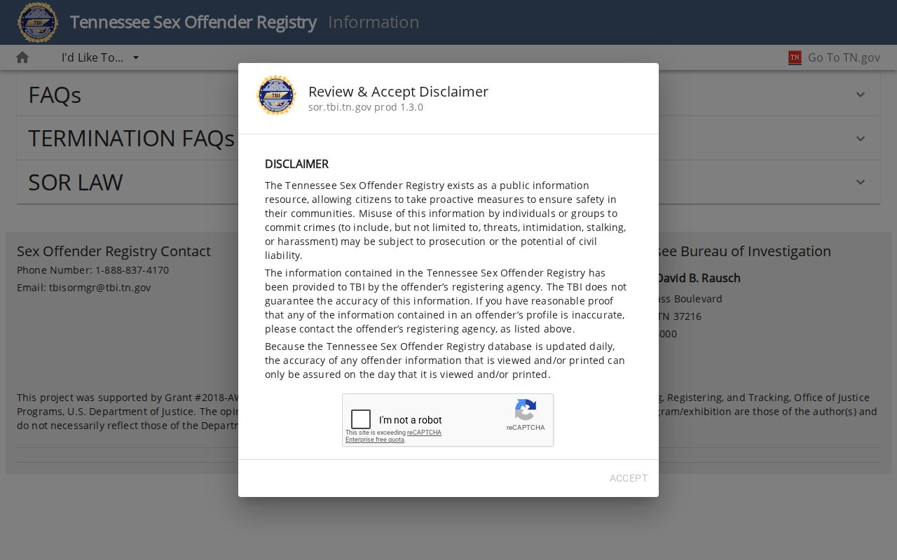 Benton County sex offender registry information and reporting rules