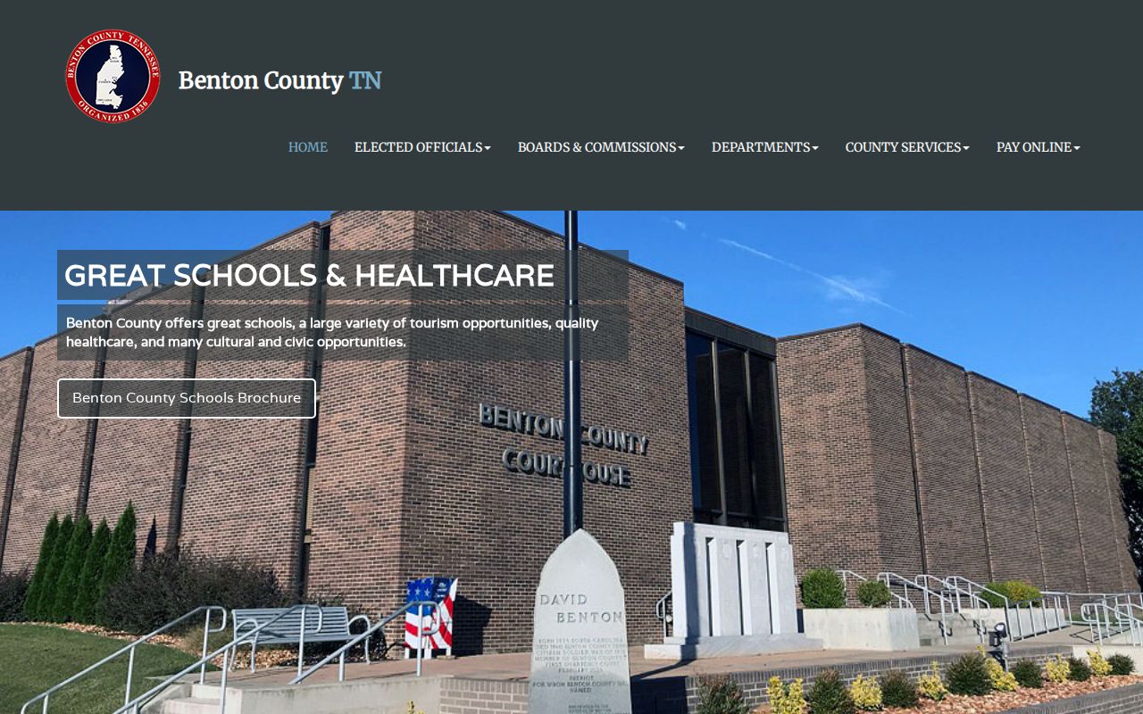 Benton County criminal history county government records page