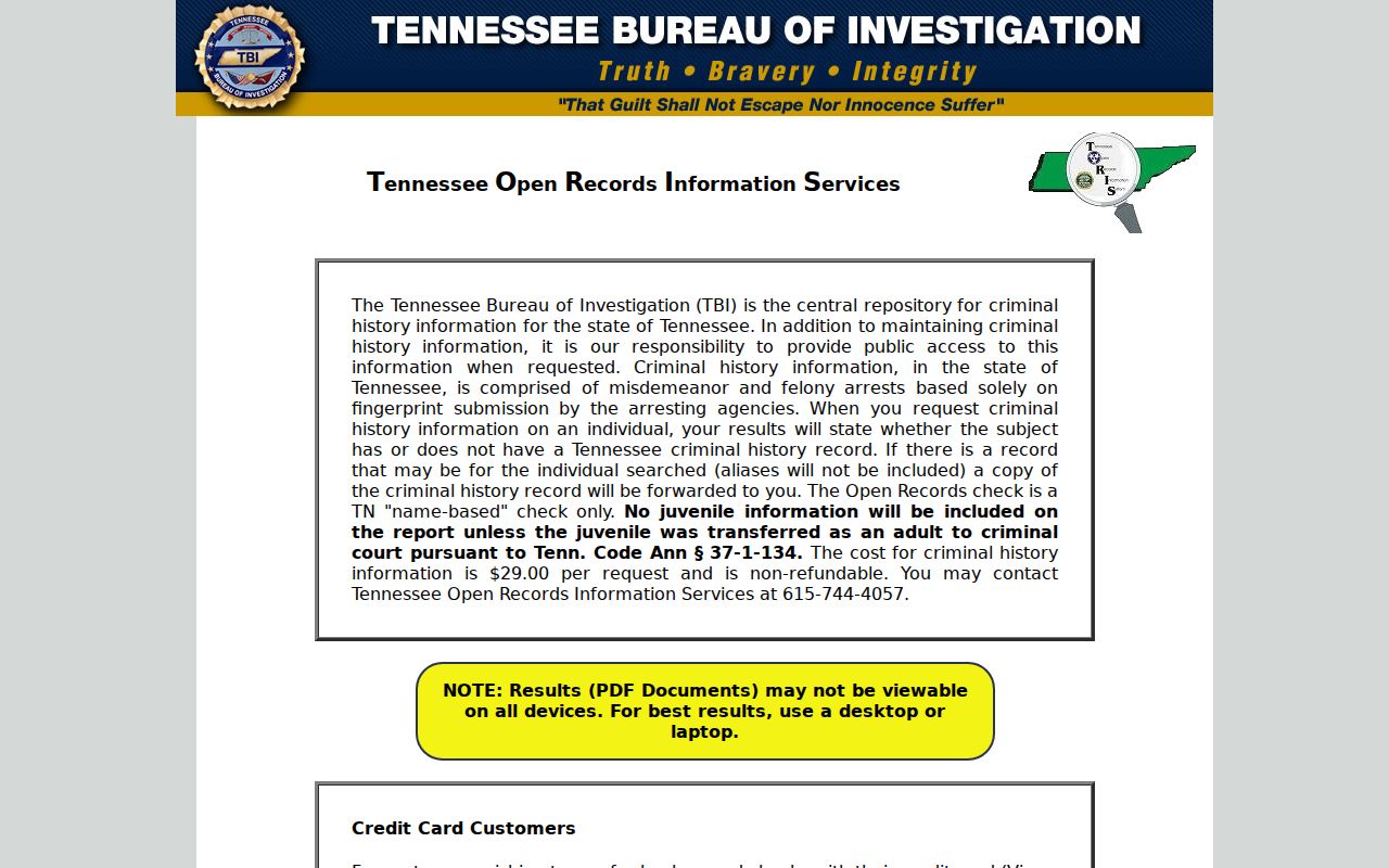 Benton County criminal history TORIS purchase and search interface